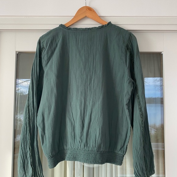 American Eagle boho long sleeve cotton top - Picture 3 of 6